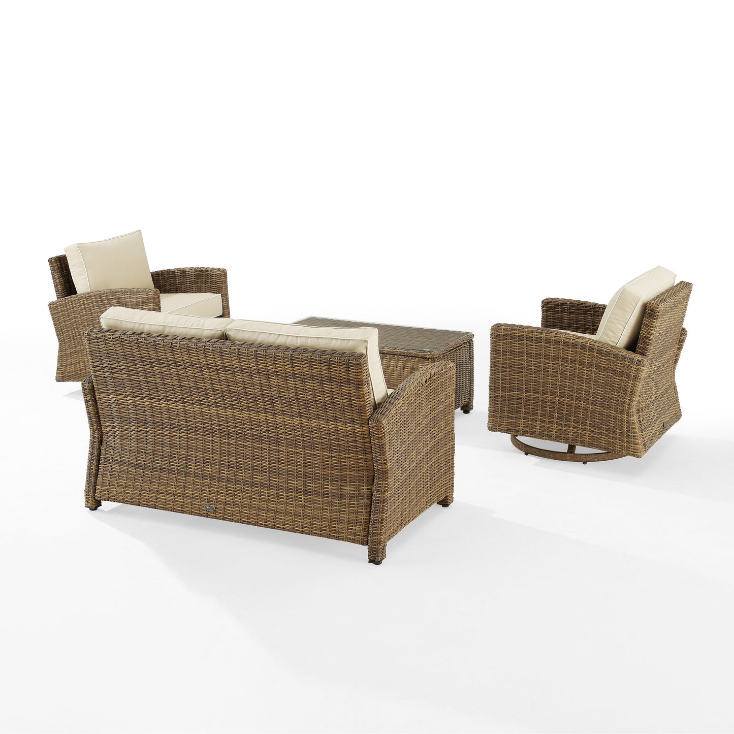 Crosley Bradenton 4Pc Swivel Rocker Conversation Set