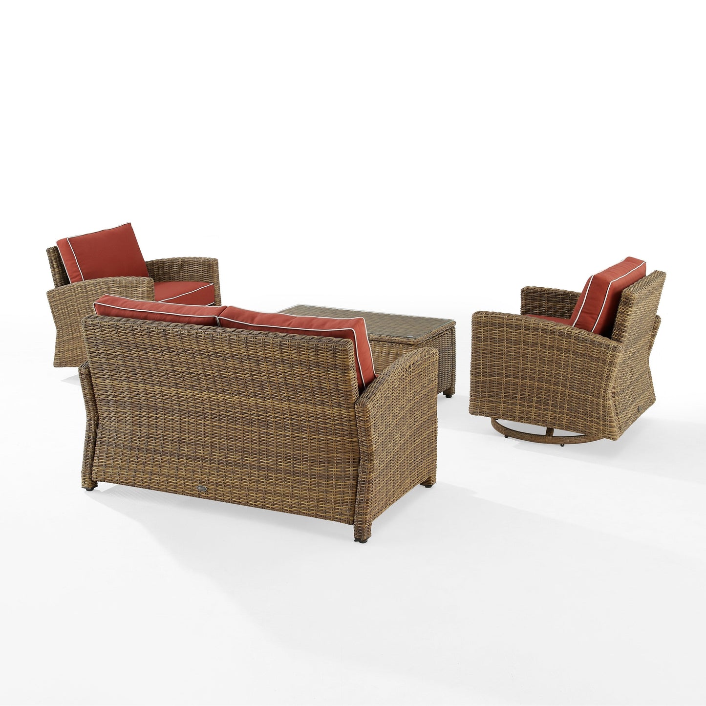 Crosley Bradenton 4Pc Swivel Rocker Conversation Set