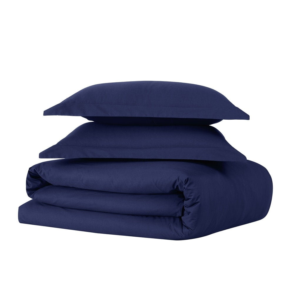 Brooklyn Loom Tight-Weave Cotton Percale Duvet Set