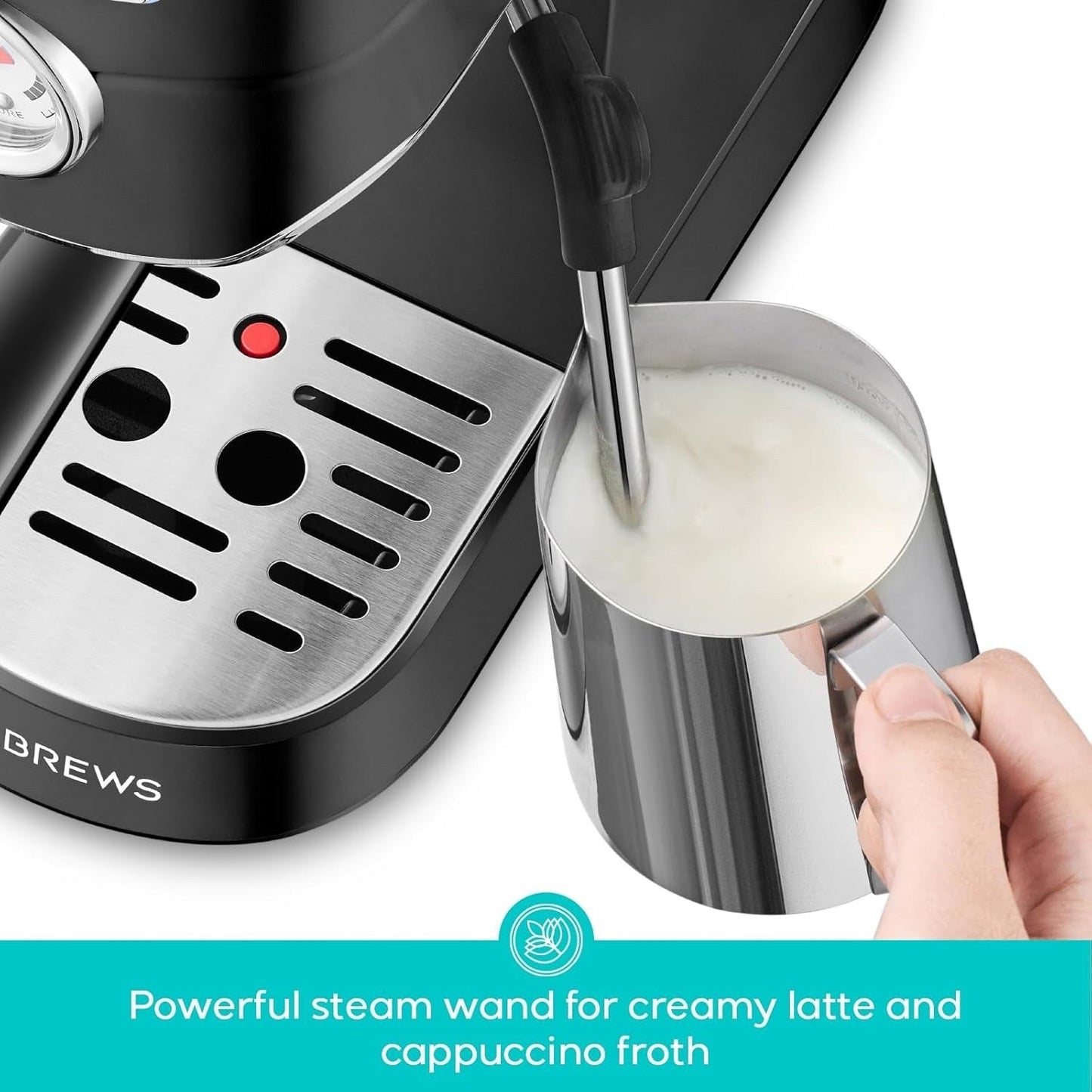CASABREWS CM5418 Espresso Machine 20 Bar with Milk Frothing Steam Wand