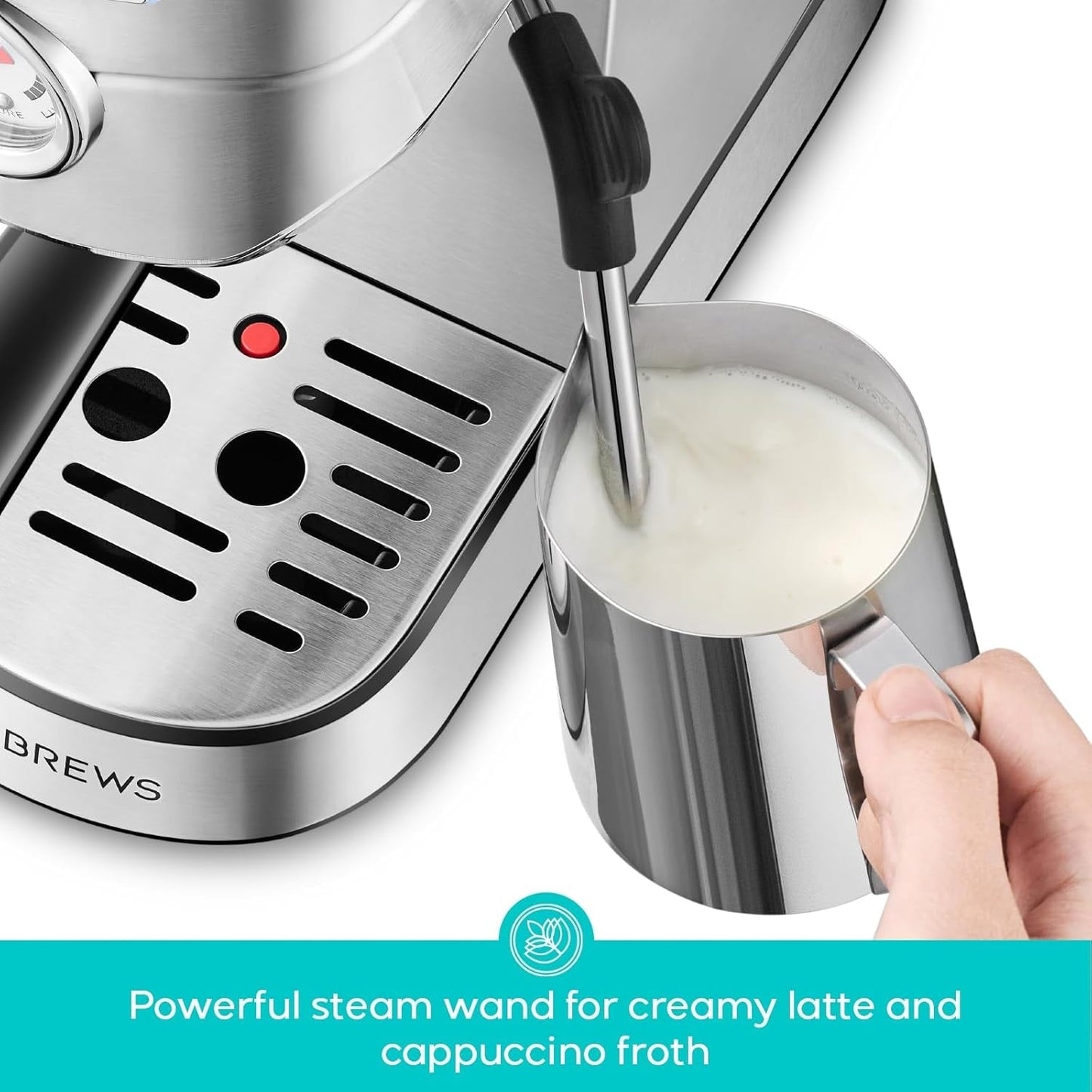 CASABREWS CM5418 Espresso Machine 20 Bar with Milk Frothing Steam Wand