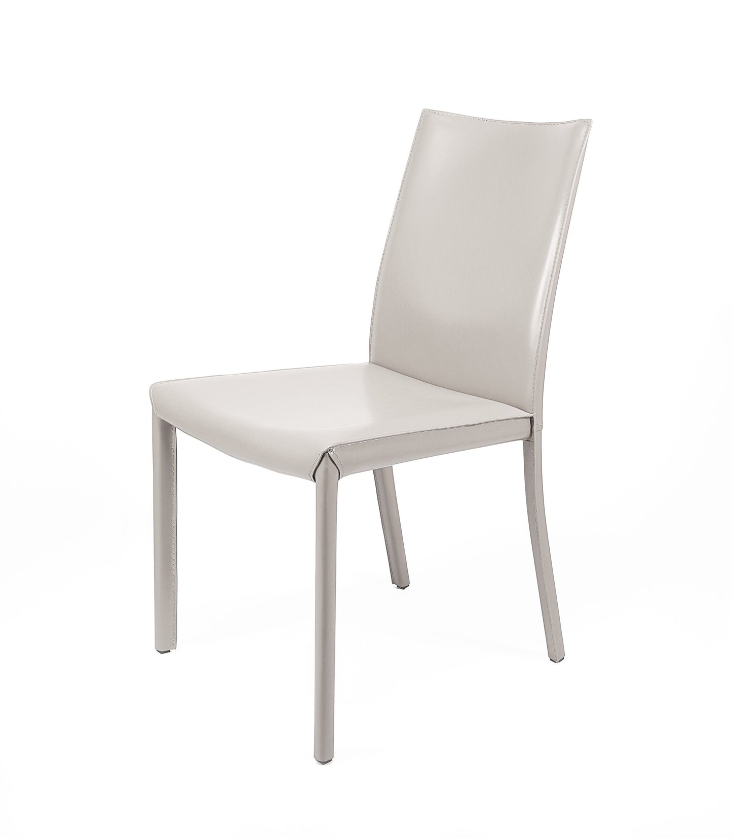 Chaise de salle à manger Emma à dossier bas gris clair (vendue par lot de 6)