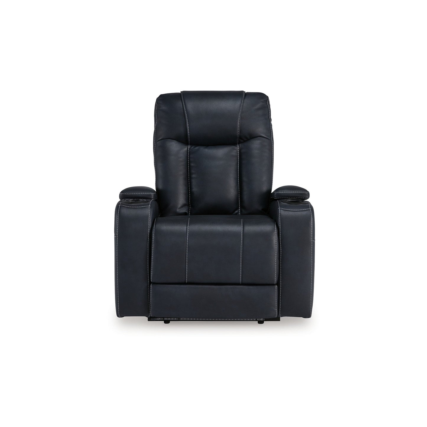 Callum Power Recliner Chair, Adjustable Headrest, Black Faux Leather