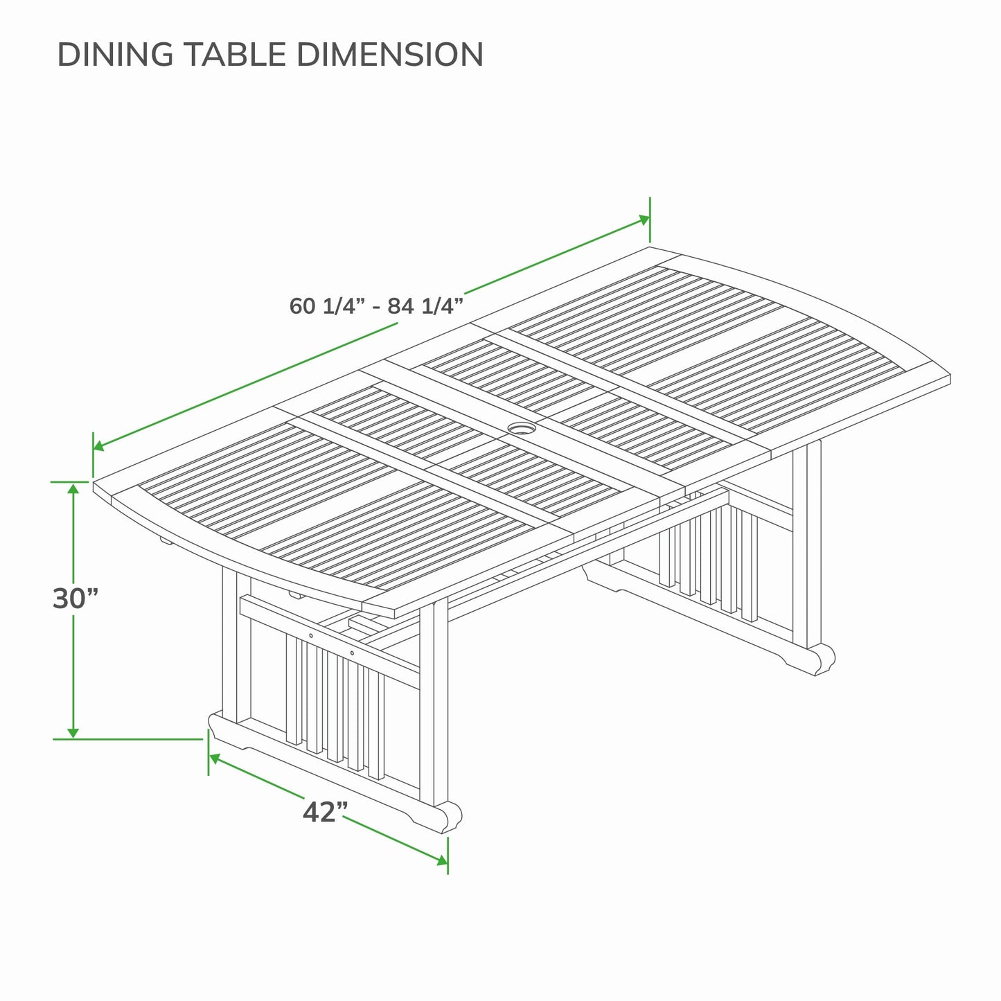Cambridge Casual Chignik 7-piece Teak Patio Extendable Dining Set