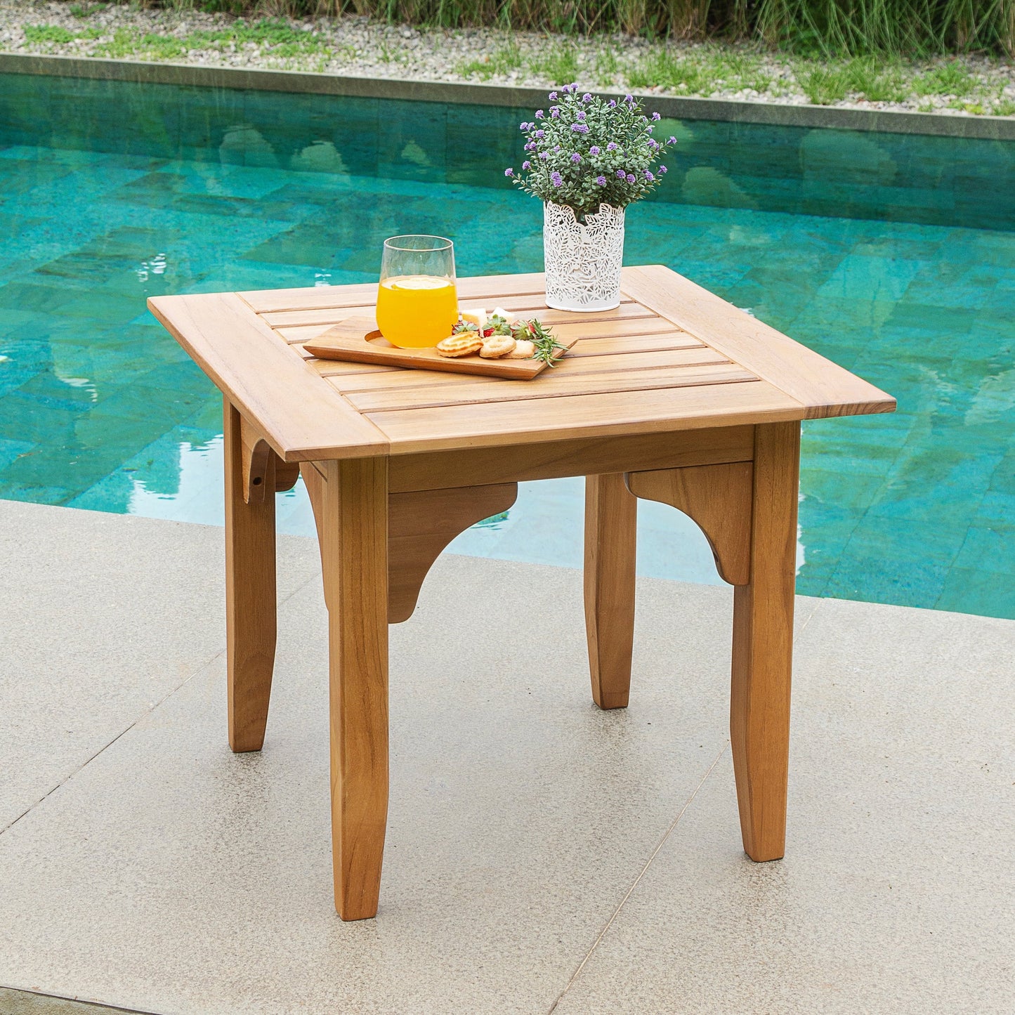 Cambridge Casual Leon 7-piece Teak Patio Conversation Set