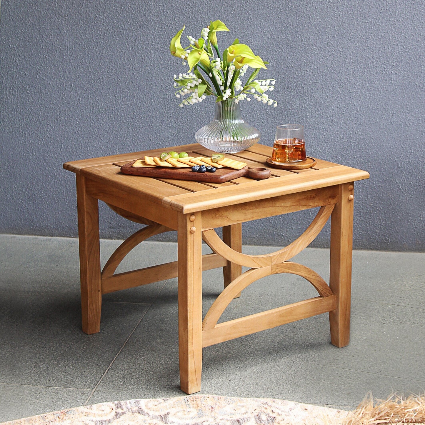 Cambridge Casual Lowell 3-Piece Teak Patio Chat Set