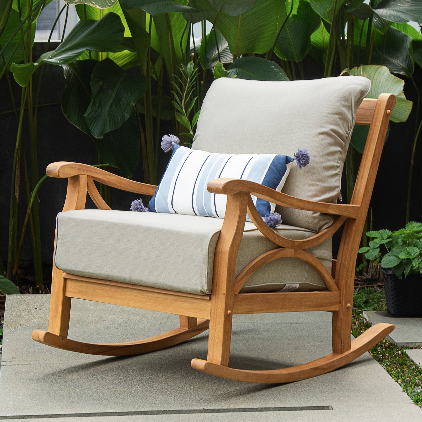 Cambridge Casual Lowell 3-Piece Teak Patio Chat Set