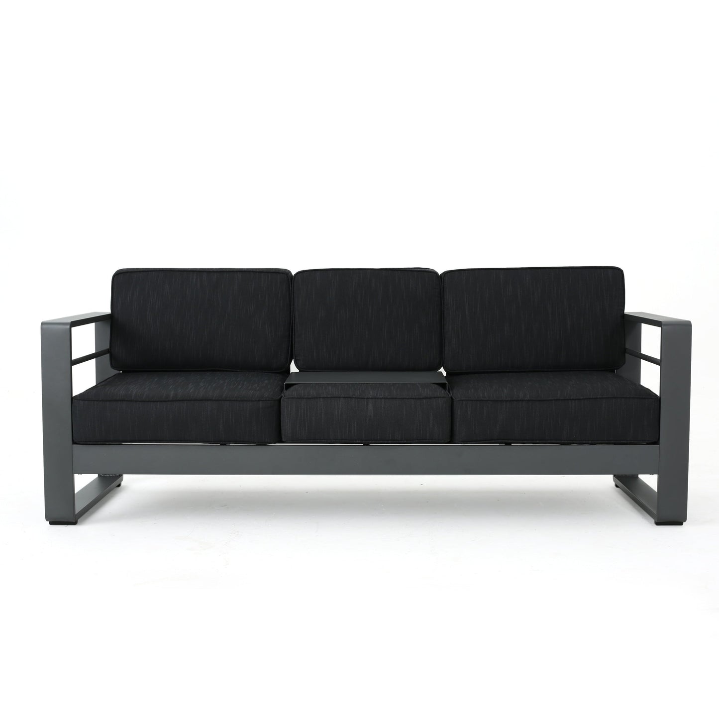 Cape Coral Aluminum 7-piece Sofa Chat Set with Fire Pit by Christopher Knight Home