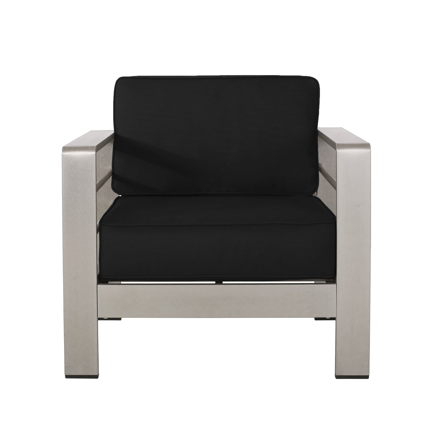 Cape Coral Aluminum and Sunbrella Outdoor 5 Seater Chat Set with Cushions by Christopher Knight Home