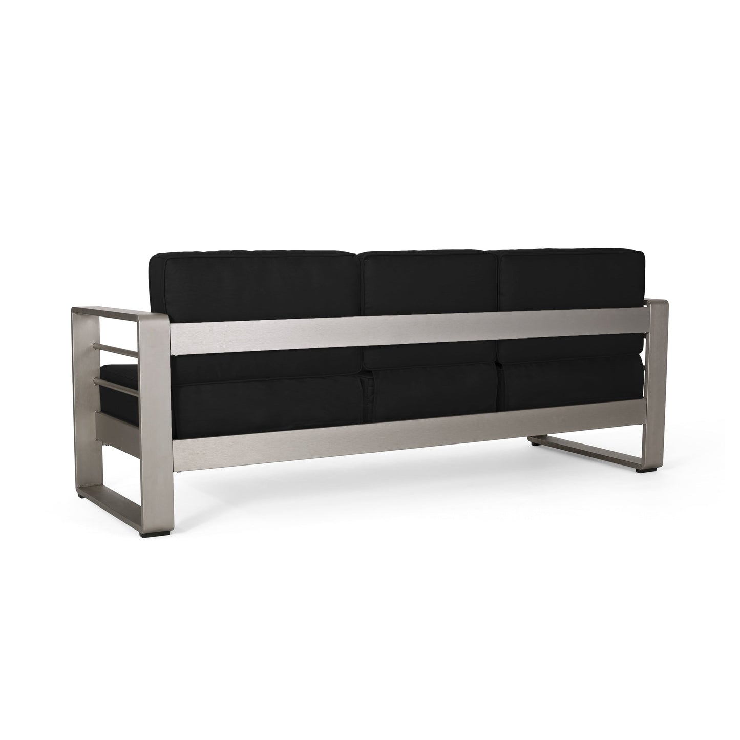Cape Coral Aluminum and Sunbrella Outdoor 5 Seater Chat Set with Cushions by Christopher Knight Home