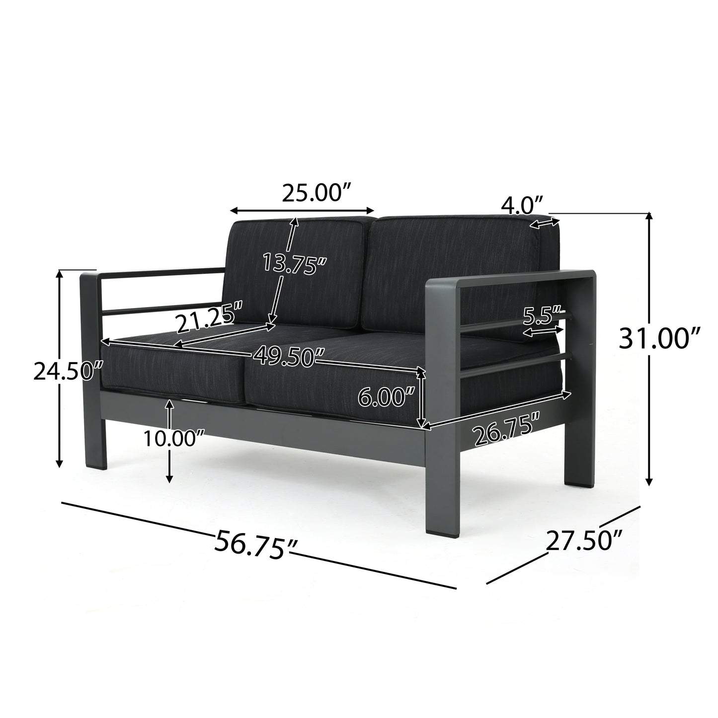 Cape Coral Grey 5-piece Fire Table Patio Chat Set by Christopher Knight Home