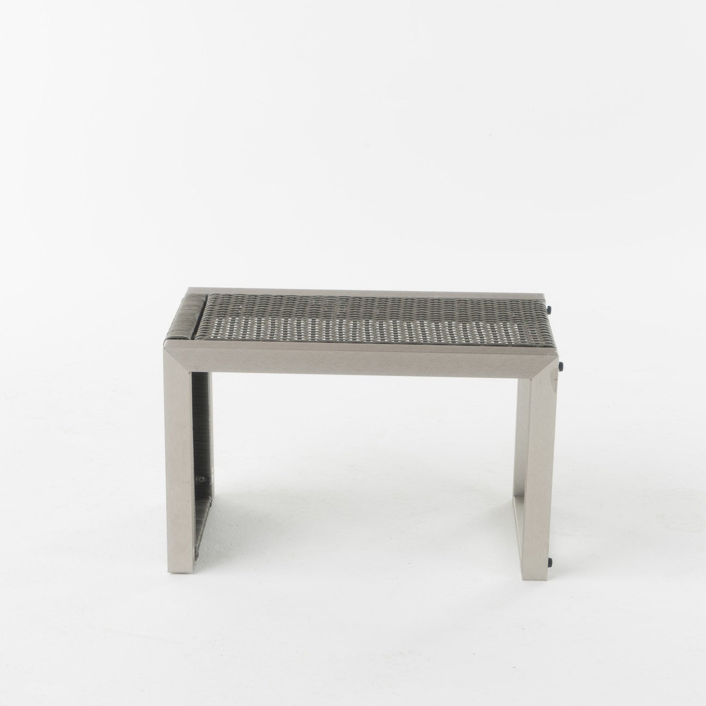 Cape Coral Outdoor 2-Seater Aluminum Club Chair Chat Set with Side Table and Ottoman by Christopher Knight Home