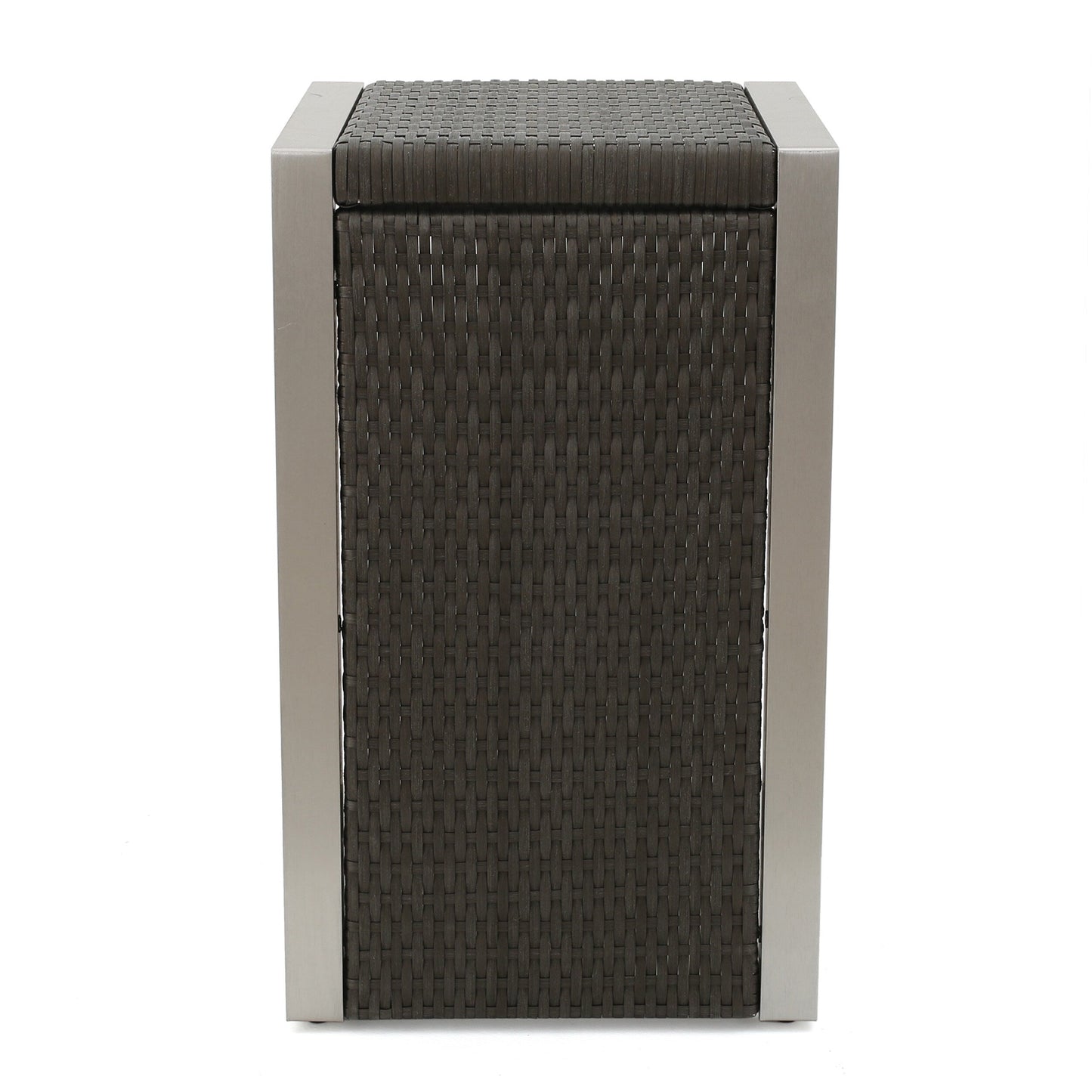 Cape Coral Outdoor 2-Seater Aluminum Club Chair Chat Set with Side Table and Ottoman by Christopher Knight Home