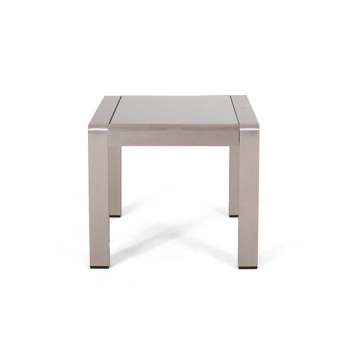 Cape Coral Outdoor 5 Seater Aluminum Sofa Chat Set with 2 Side Tables by Christopher Knight Home