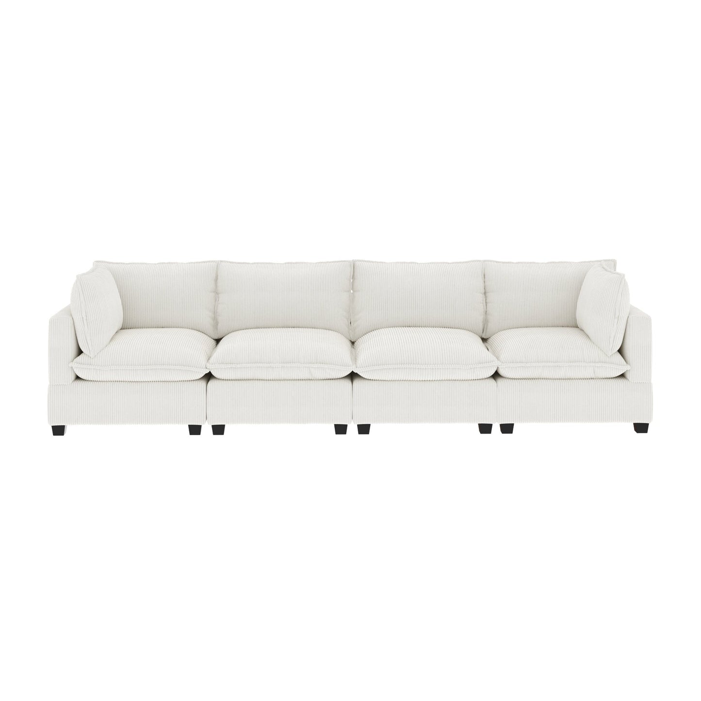 Chelsea Modern Cloud Modular Upholstered Sofa with Deep Seat and Plush Cushions