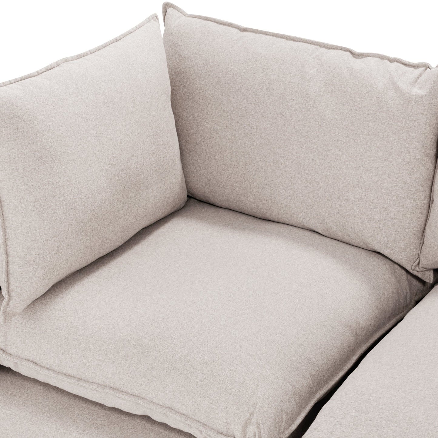 Chelsea Modern Cloud Modular Upholstered Sofa with Deep Seat and Plush Cushions