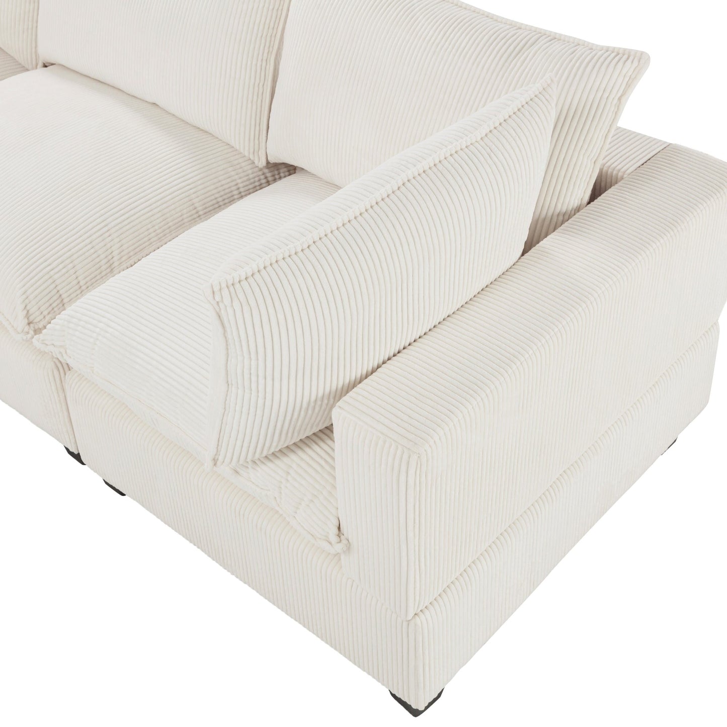 Chelsea Modern Cloud Modular Upholstered Sofa with Deep Seat and Plush Cushions