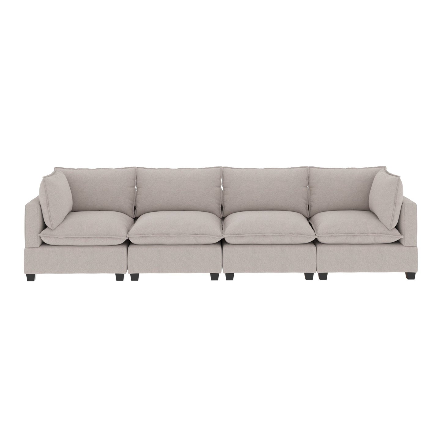 Chelsea Modern Cloud Modular Upholstered Sofa with Deep Seat and Plush Cushions