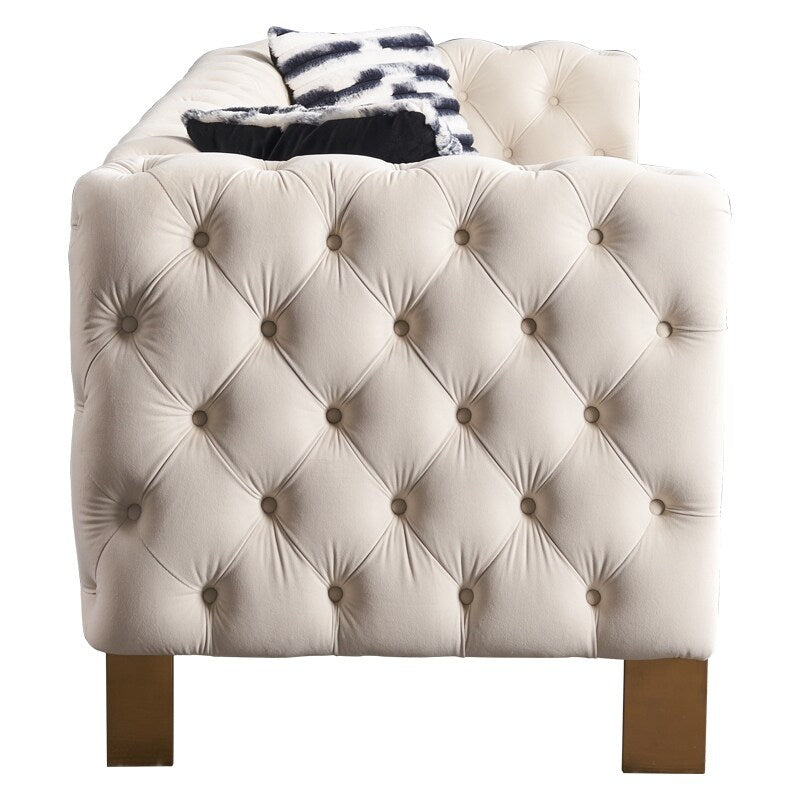 Chesterfield Modern Tufted Velvet Living Room Sofa