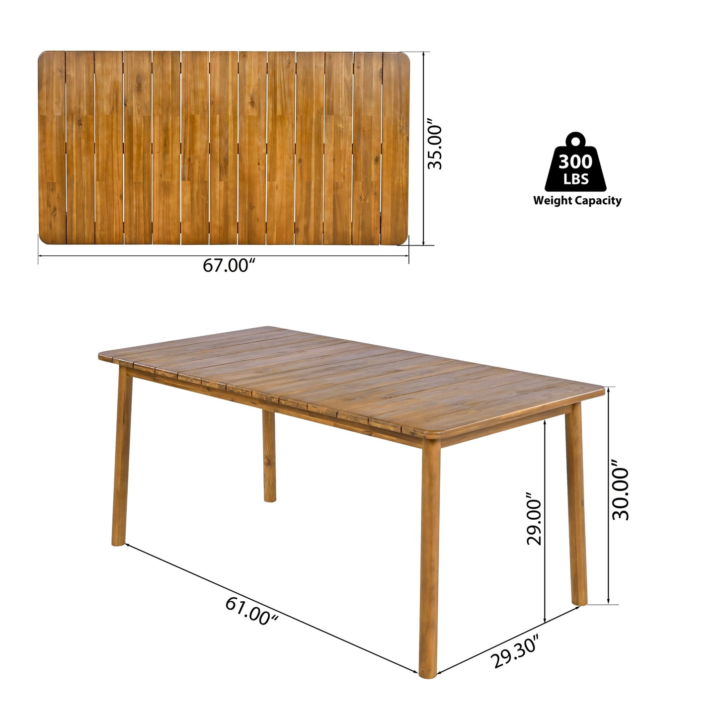 Christopher Knight Home-Benjamin Acacia Wood Outdoor 7-Piece Dining Set