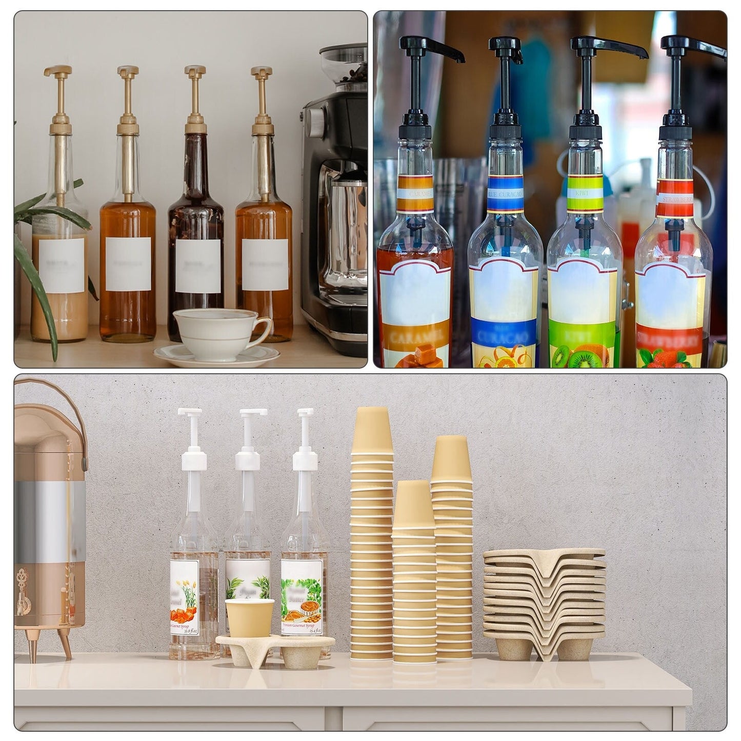 Coffee Syrup Pump Fits 750ml Bottles Coffee Milk Tea Dispenser
