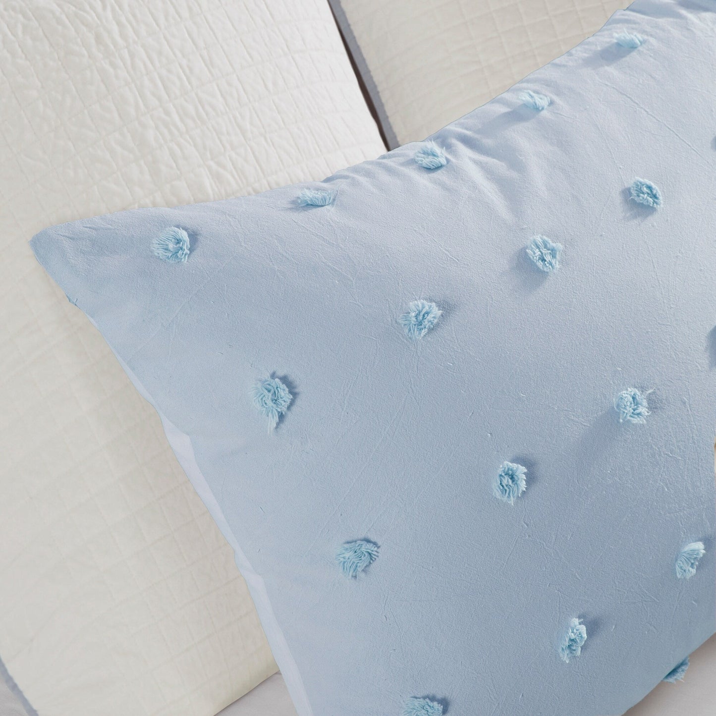 Intelligent Design Maize Cotton Jacquard Duvet Cover Set with Euro Shams and Throw Pillows