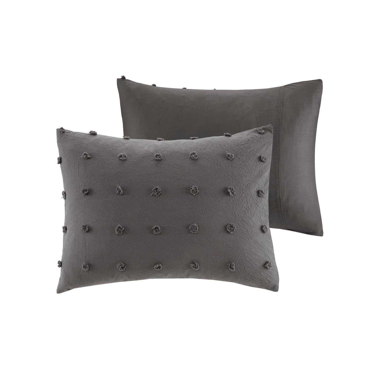 Intelligent Design Maize Cotton Jacquard Duvet Cover Set with Euro Shams and Throw Pillows