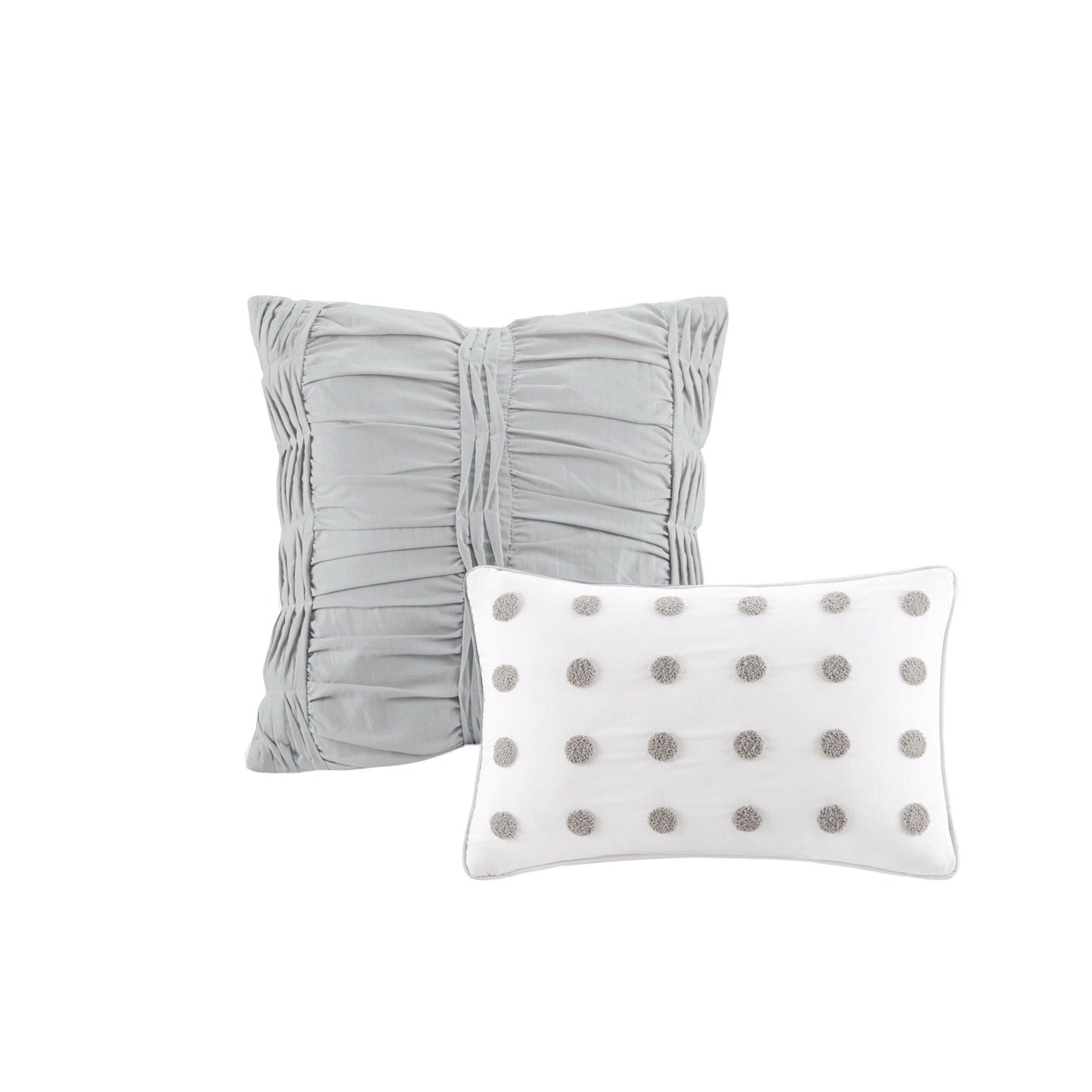 Intelligent Design Maize Cotton Jacquard Duvet Cover Set with Euro Shams and Throw Pillows