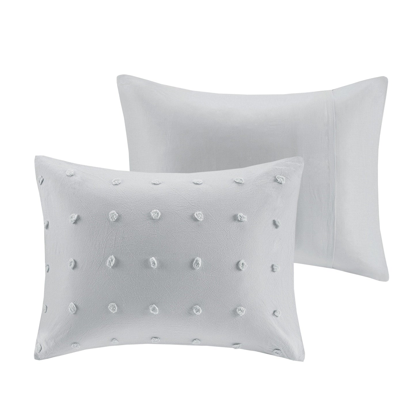 Intelligent Design Maize Cotton Jacquard Duvet Cover Set with Euro Shams and Throw Pillows