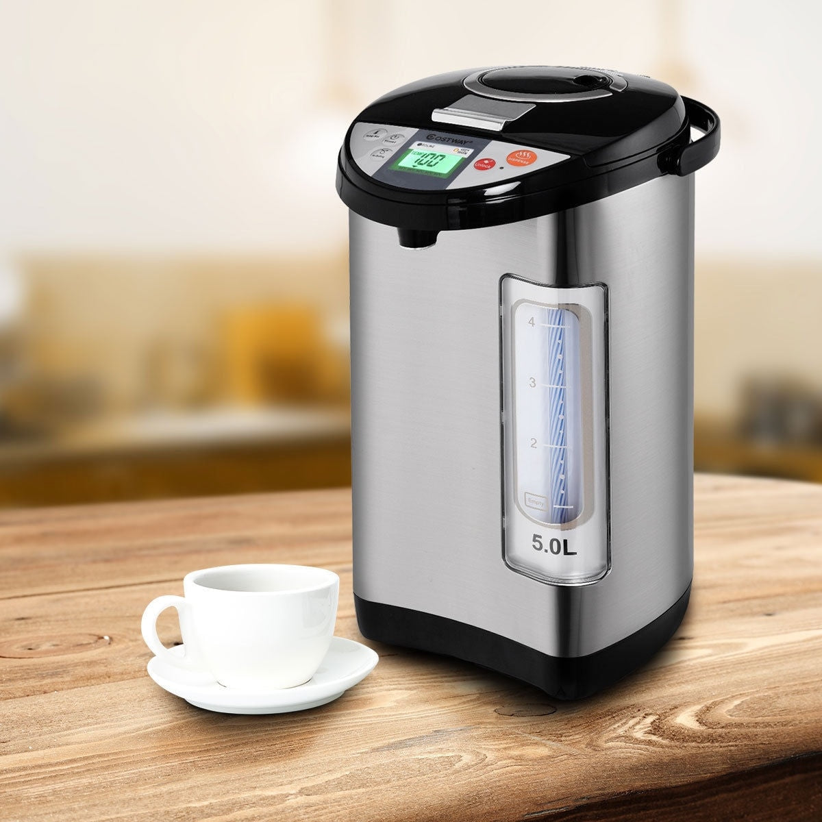 Costway 5-Liter LCD Water Boiler and Warmer Electric Hot Pot Kettle - 9''X12''X16''