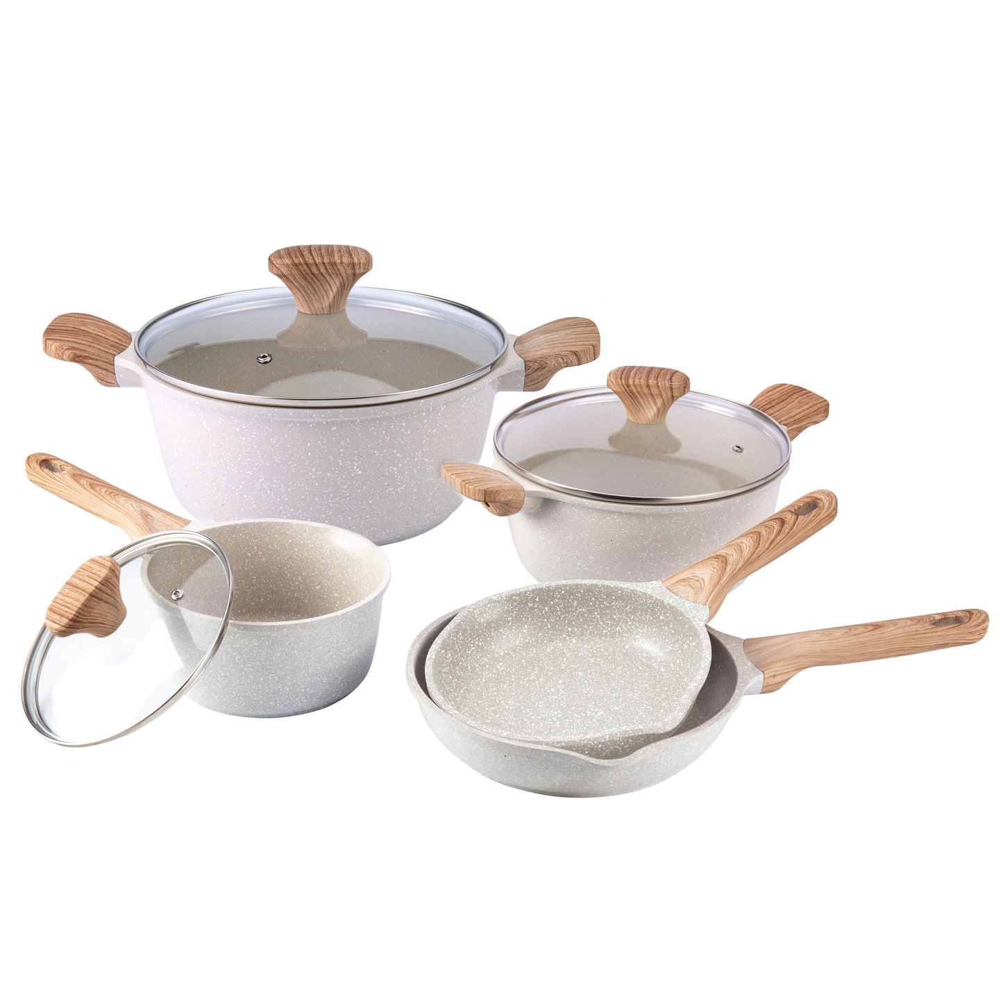 Country Kitchen Non-Stick Cast Aluminum Cookware Set - Durable Kitchen Cookware for Everyday Cooking, 6-11 Pc