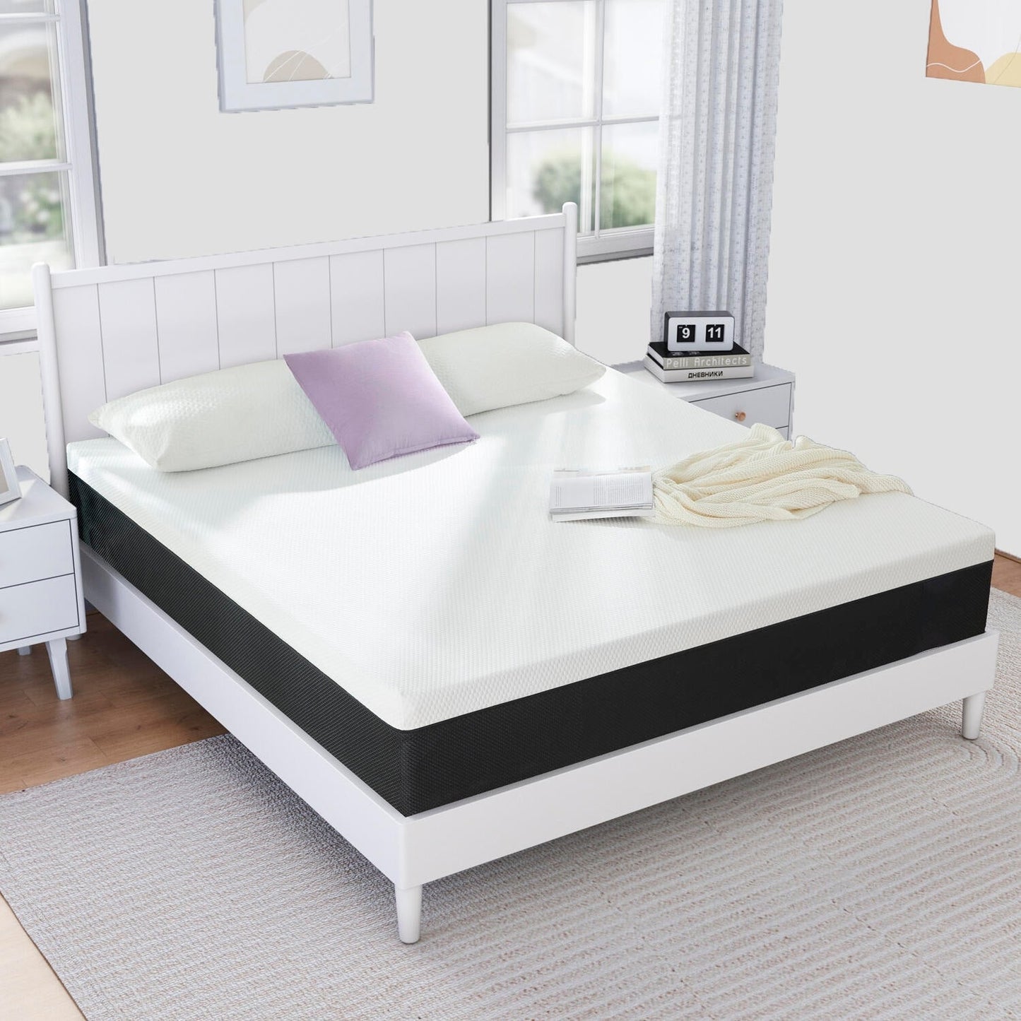 Stiku 10 inch Medium Memory Foam Mattress, Mattress in a box