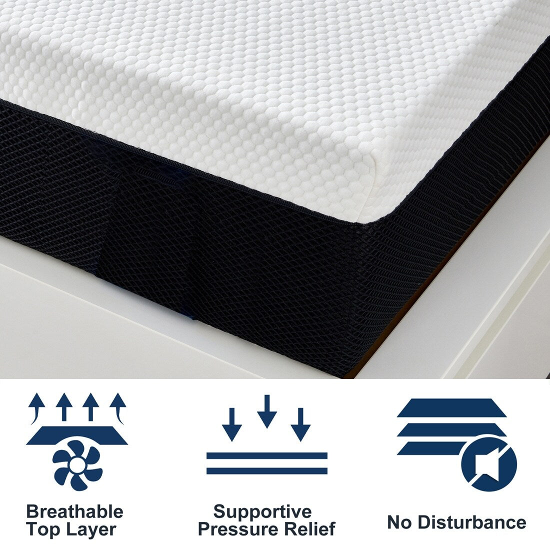 Stiku 10 inch Medium Memory Foam Mattress, Mattress in a box
