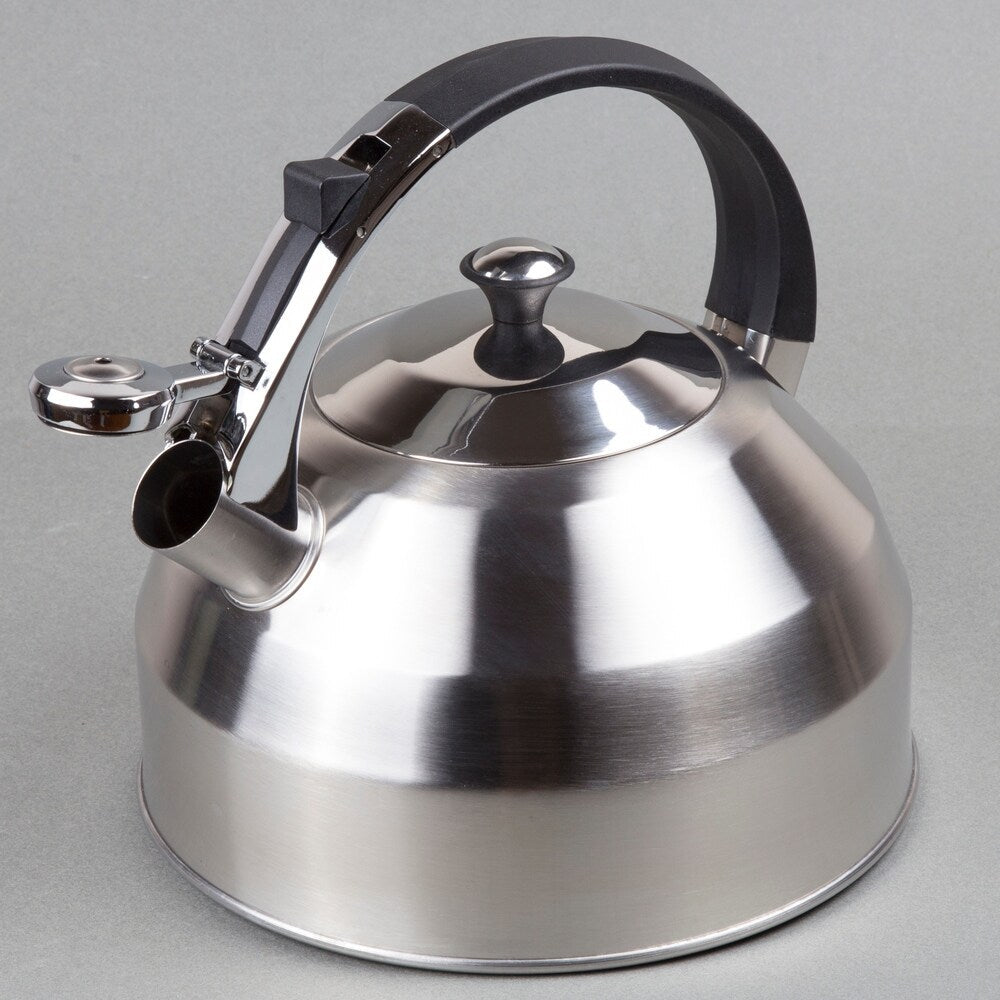 Creative Home Panorama 3.7 Quart Stainless Steel Whistling Tea Kettle with Aluminum Capsulated Bottom