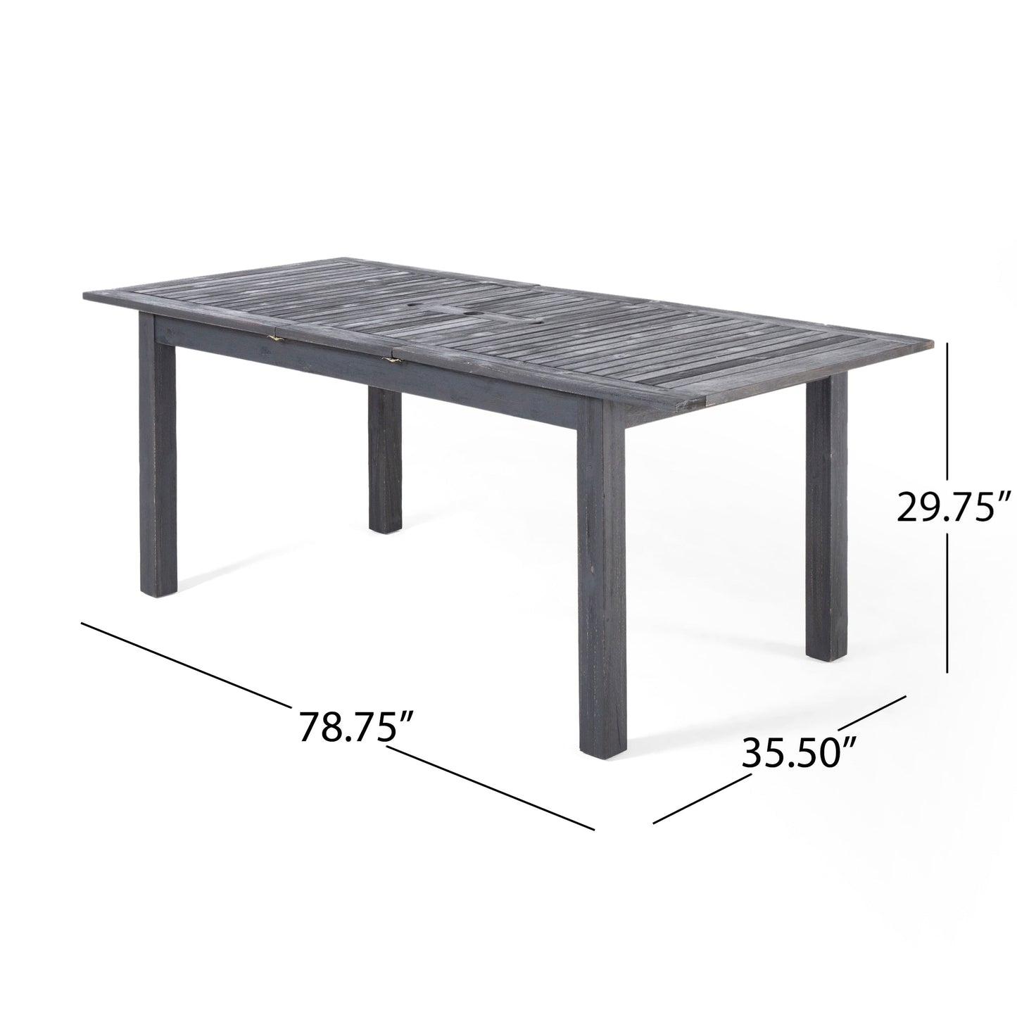 Davenport Outdoor 9 Piece Wood and Wicker Expandable Dining Set by Christopher Knight Home