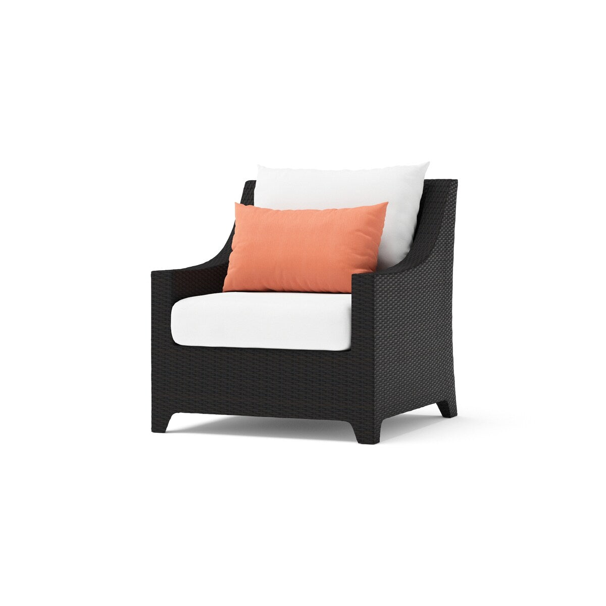 Deco 5 Piece Sunbrella Outdoor Patio Club Chair & Ottoman Set