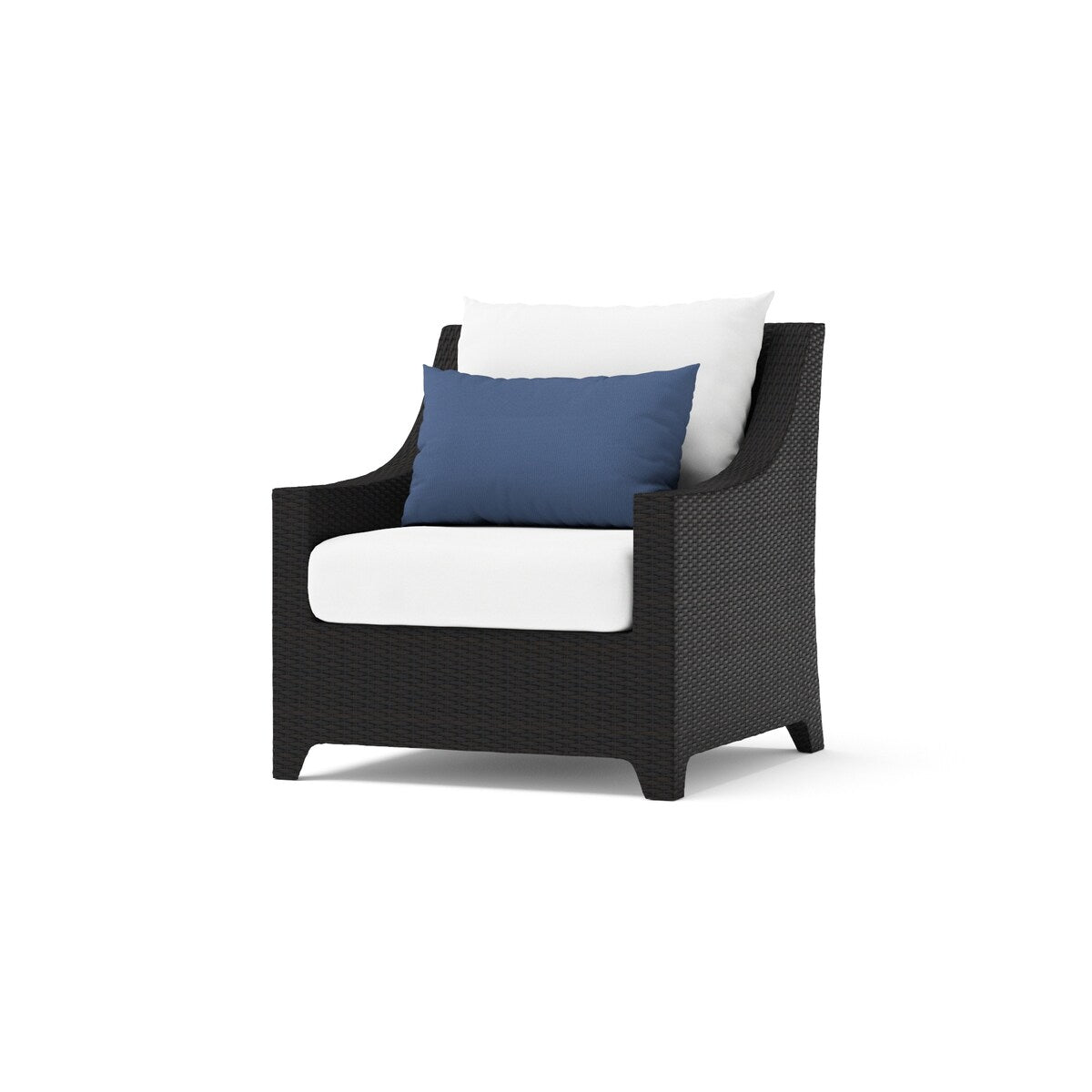 Deco 5 Piece Sunbrella Outdoor Patio Club Chair & Ottoman Set