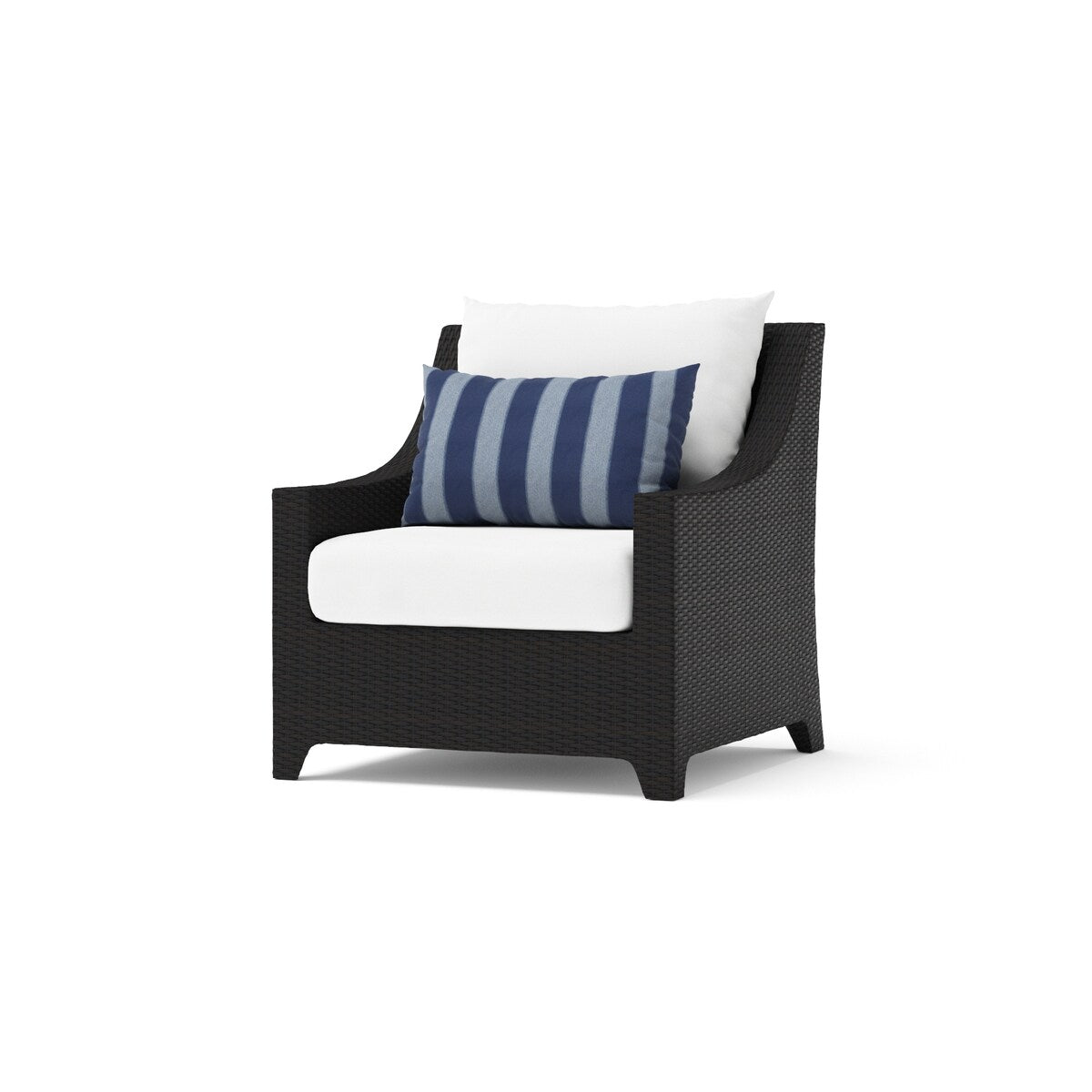 Deco 5 Piece Sunbrella Outdoor Patio Club Chair & Ottoman Set