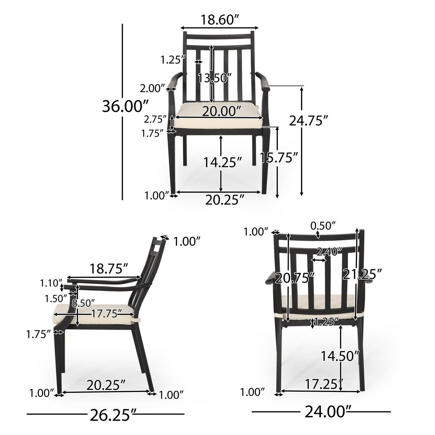Delmar Outdoor 5 Piece Dining Set with Light Weight Concrete Table by Christopher Knight Home