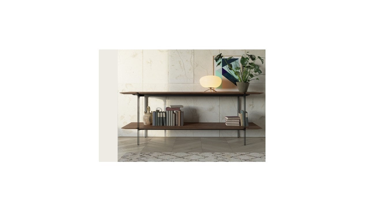 Table console Druida en noyer