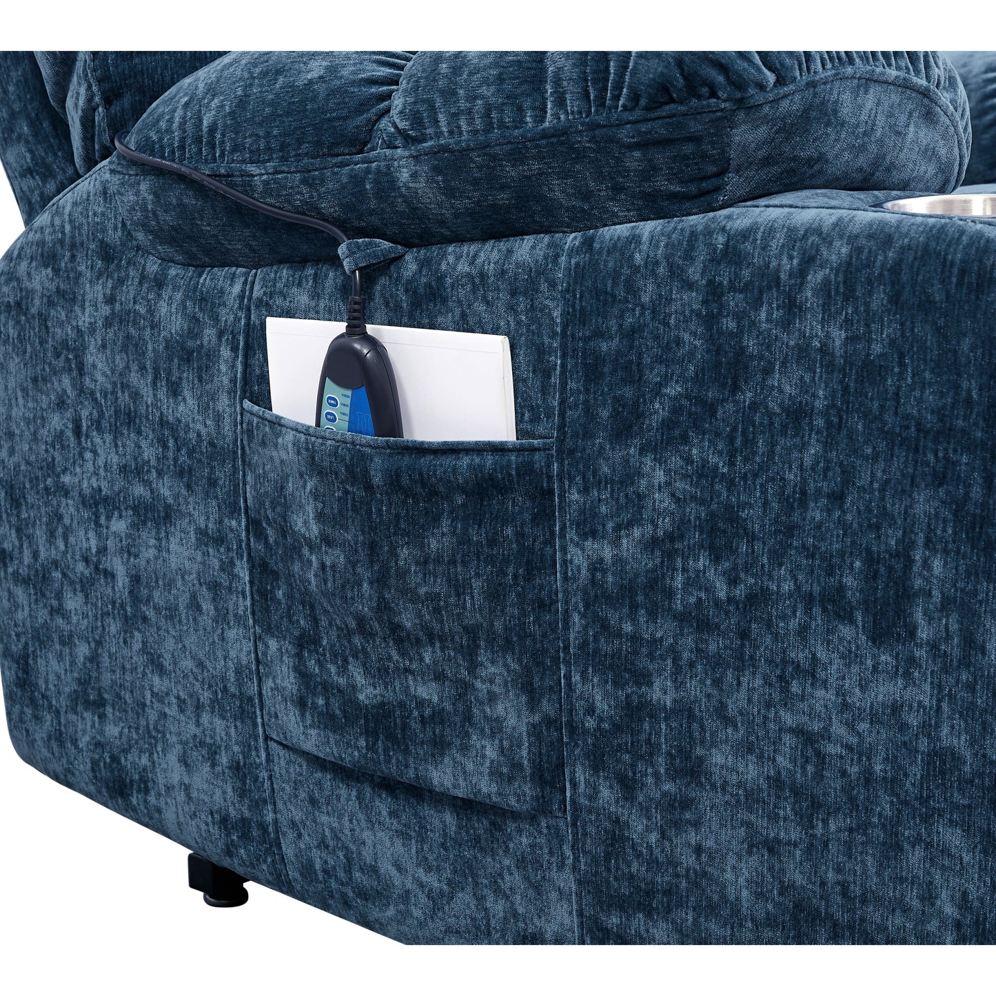 Dual OKIN Motor Power Lift Recliner Chair for Seniors with Heat & 8-Point Massage, Adjustable Backrest and Footrest