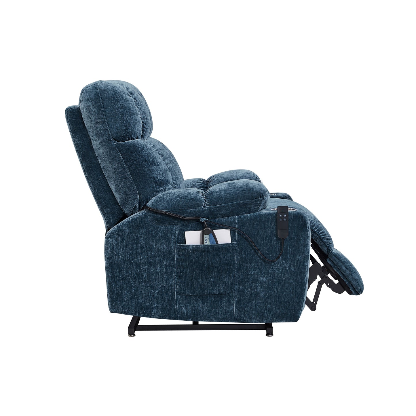 Dual OKIN Motor Power Lift Recliner Chair for Seniors with Heat & 8-Point Massage, Adjustable Backrest and Footrest