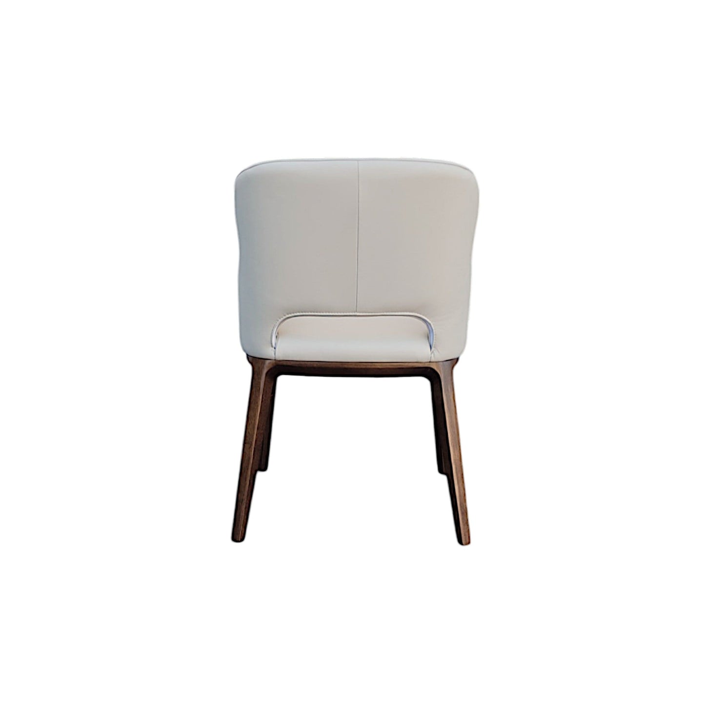 Fauteuil de salle à manger en cuir Savona Natural Frost