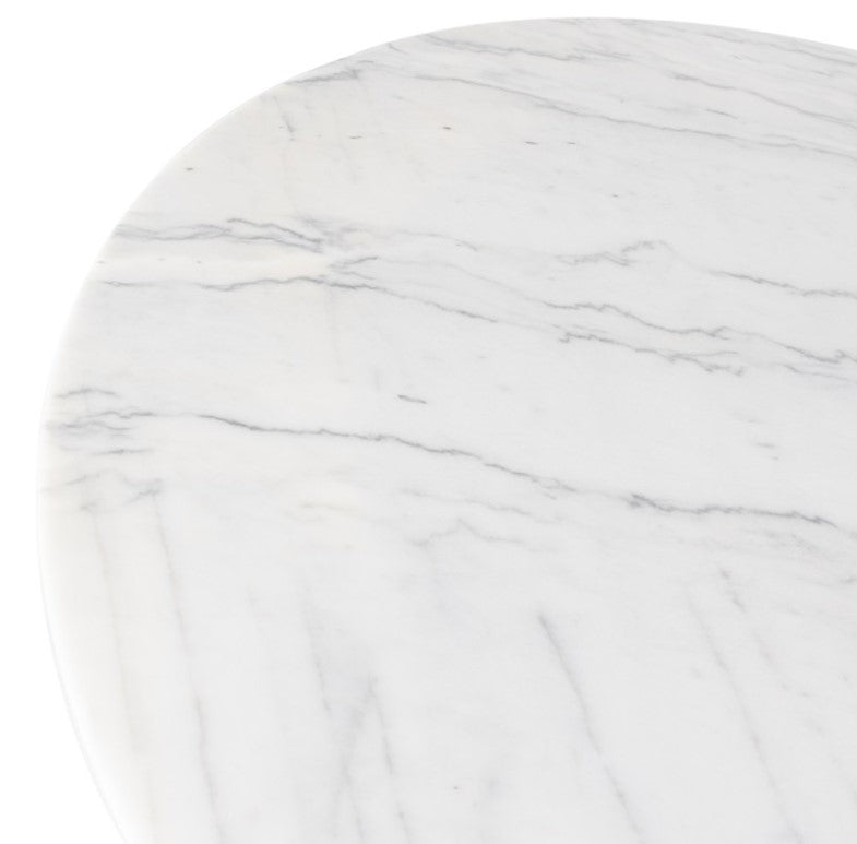 Table ovale en marbre blanc Echo