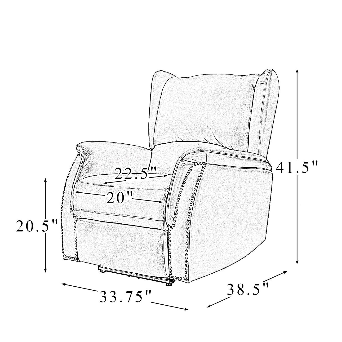 Eduardo Genuine Leather Power Recliner with USB Port Set of 2