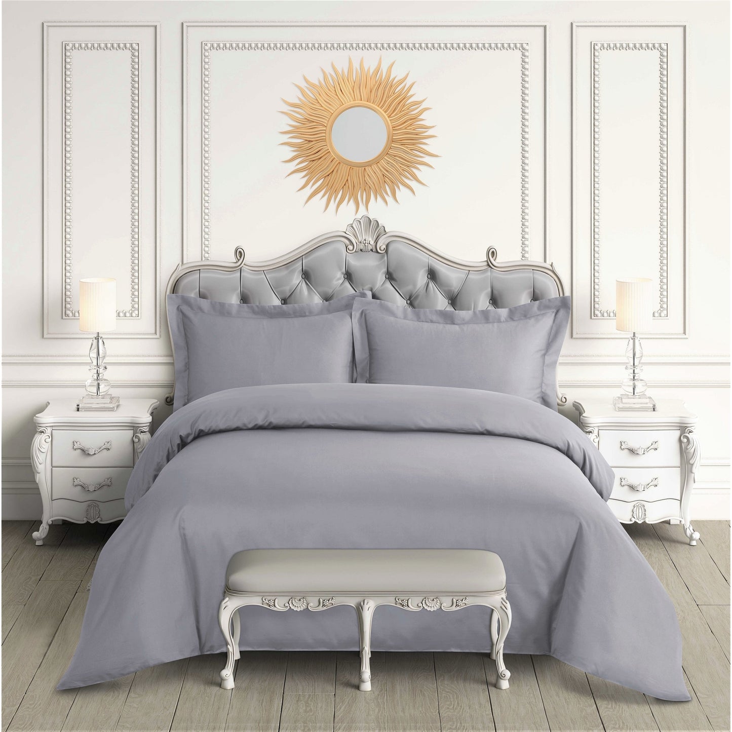 Egyptian Cotton Sateen 600 Thread Count Oversized Duvet Cover Set