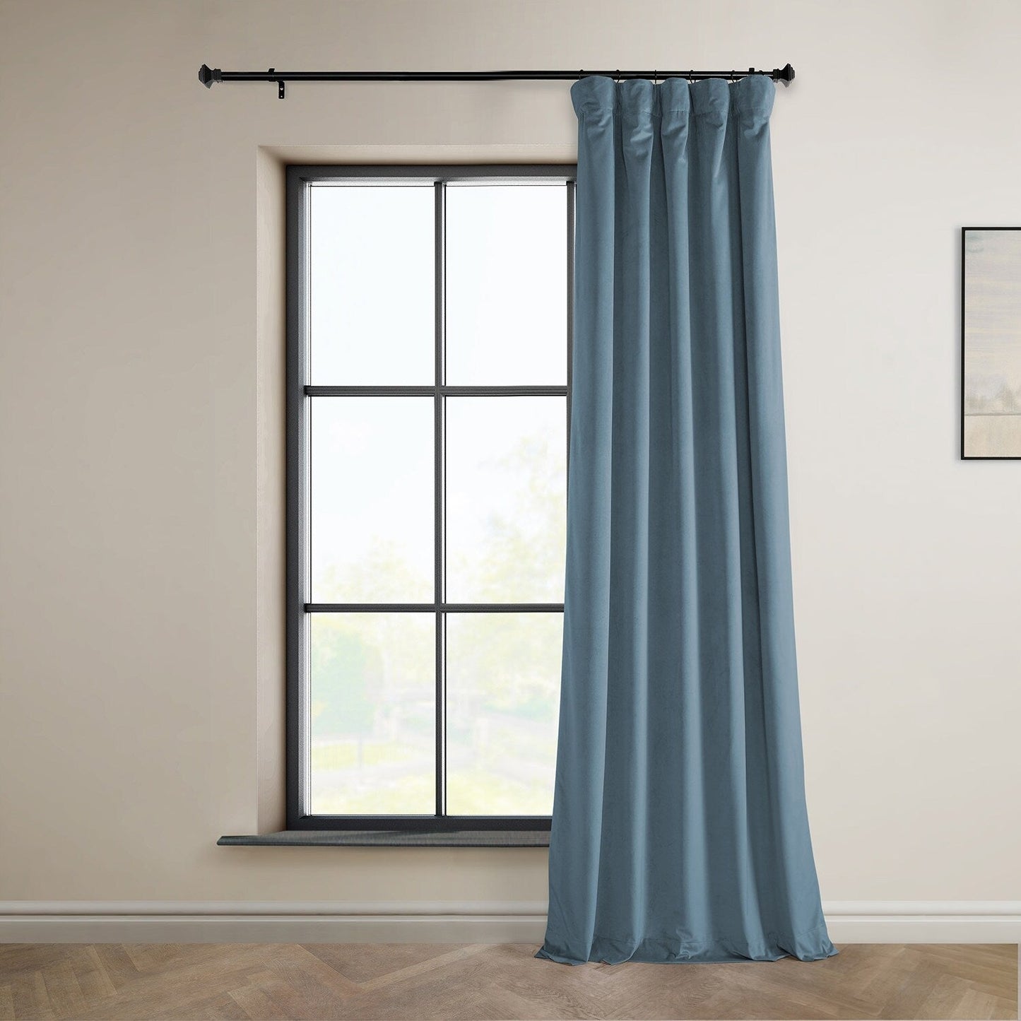 Exclusive Fabrics Heritage Plush Velvet Room Darkening Curtain (1 Panel) - Luxurious Single Drapery for Enhanced Room Darkening