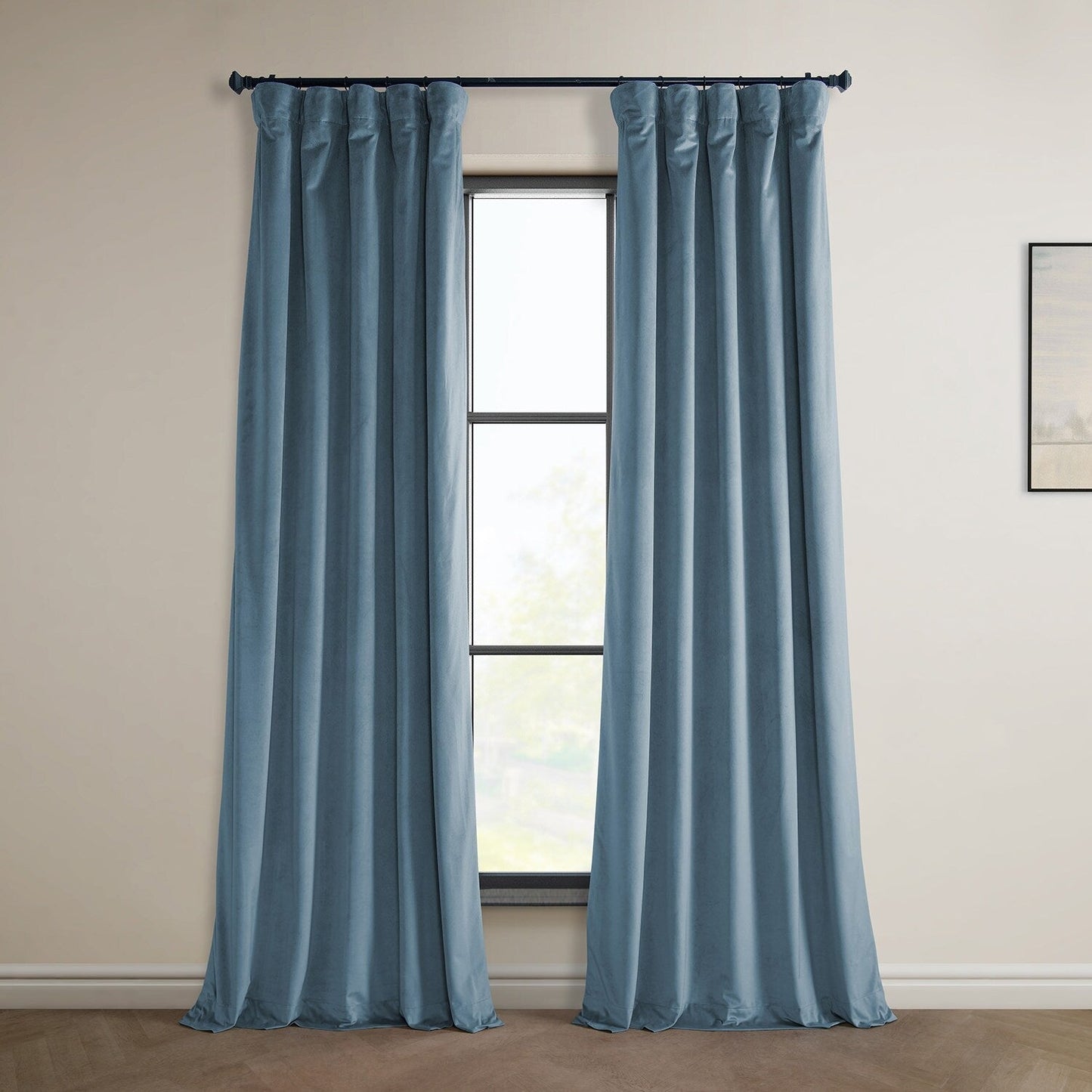 Exclusive Fabrics Heritage Plush Velvet Room Darkening Curtain (1 Panel) - Luxurious Single Drapery for Enhanced Room Darkening