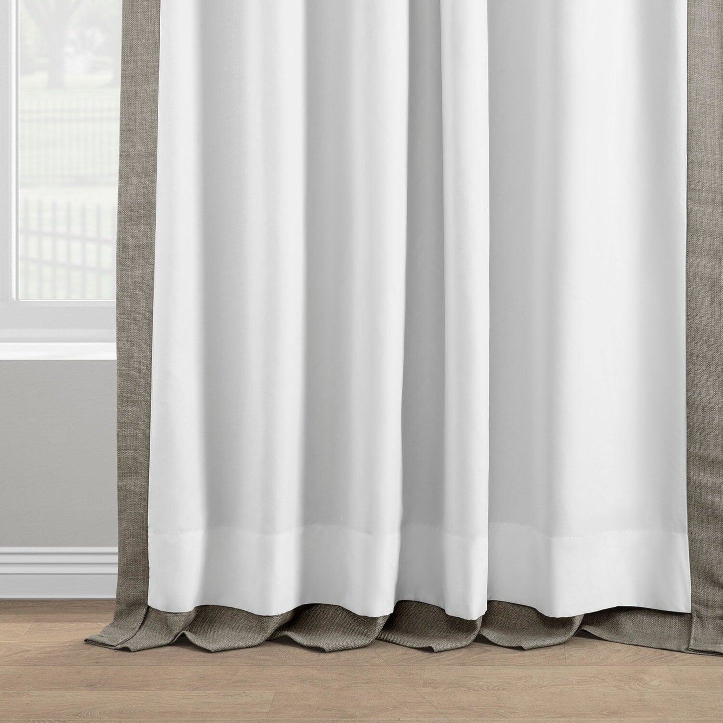 Exclusive Fabrics Italian Faux Linen Room Darkening Curtains for Bedroom & Living Room Curtains - Single Panel Window Curtains