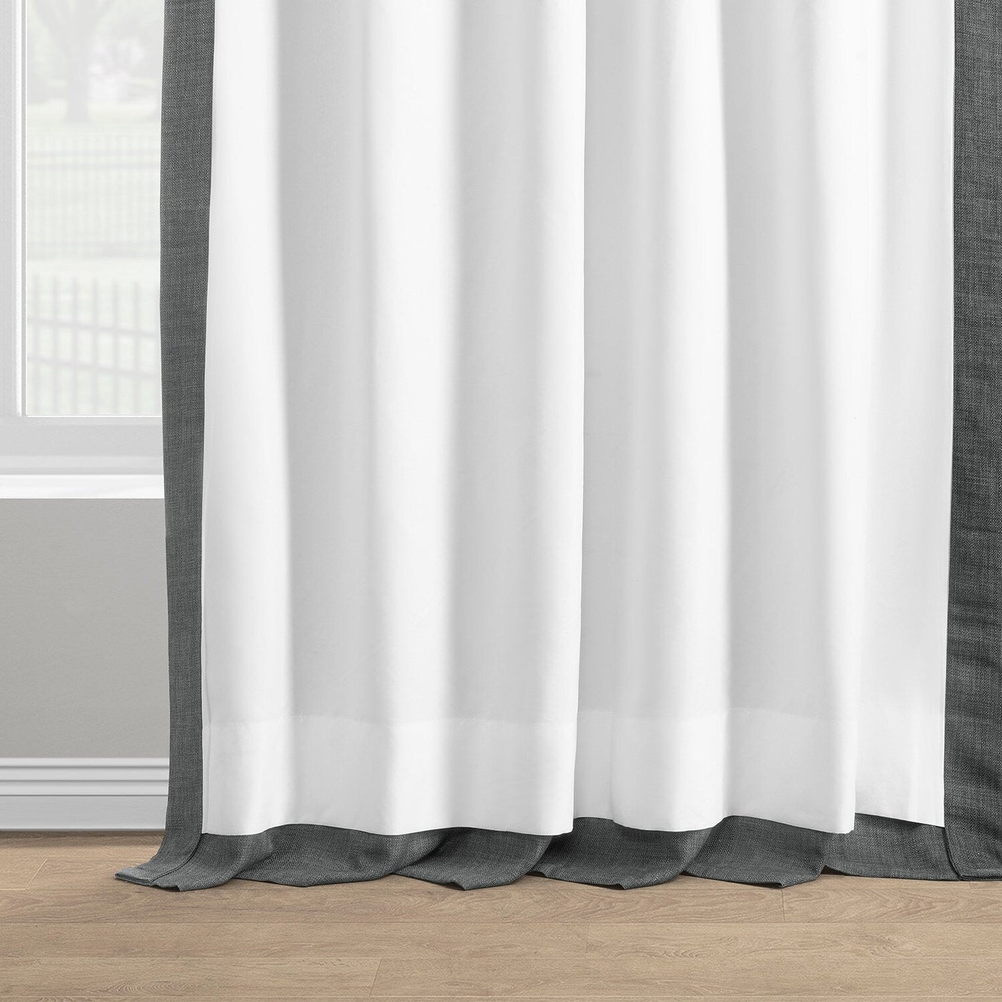 Exclusive Fabrics Italian Faux Linen Room Darkening Curtains for Bedroom & Living Room Curtains - Single Panel Window Curtains
